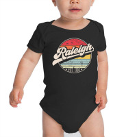 Hot Trend Retro Raleigh Nc Home City 70s Style Sunset Baby Bodysuit | Artistshot