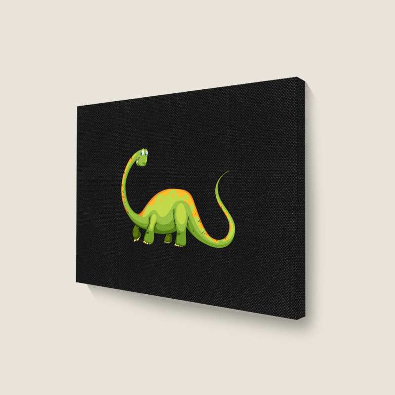 Hot Trend Baby Dinos For Learning Colors And Counting. One And Green Landscape Canvas Print | Artistshot