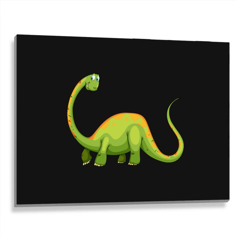 Hot Trend Baby Dinos For Learning Colors And Counting. One And Green Metal Print Horizontal | Artistshot