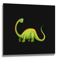 Hot Trend Baby Dinos For Learning Colors And Counting. One And Green Metal Print Square | Artistshot