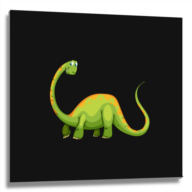 Hot Trend Baby Dinos For Learning Colors And Counting. One And Green Metal Print Square | Artistshot