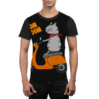 Trending Grey Cat On A Scooter Graphic T-shirt | Artistshot