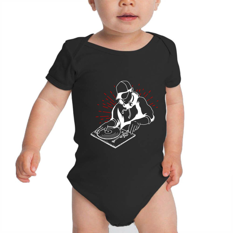 Vintage Dj Nightclubs Club Music Lover Gift Headphones Music Baby Bodysuit by AlejandroArtist | Artistshot