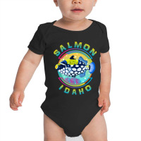 Trending Salmon Idaho Fishing Town, Clown Triggerfish With Colorful Pa Baby Bodysuit | Artistshot