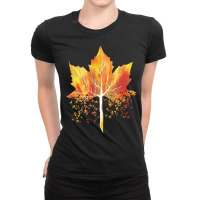 Autumn T  Shirt Leaf Autumn Tree Orange Fall Leaves Lover Season T  Sh Ladies Fitted T-shirt | Artistshot