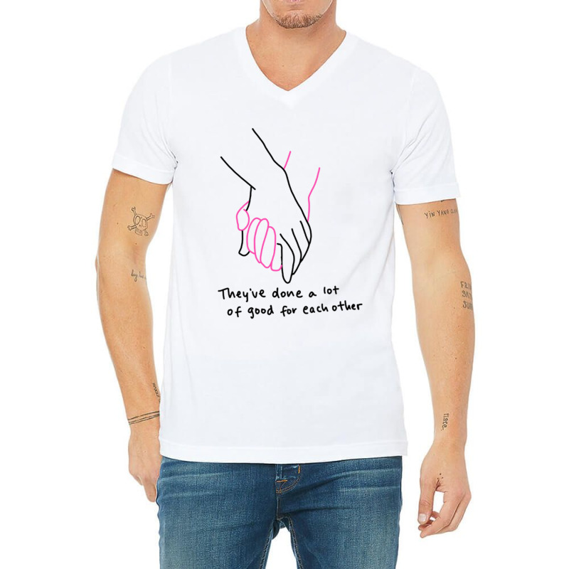 Normal People Holding Hands Quote V-Neck Tee by JAYWANADAVIS | Artistshot