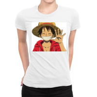 Big Anime Teeth Smile Poster Cool Ladies Fitted T-shirt | Artistshot