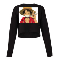 Big Anime Teeth Smile Poster Cool Cropped Sweater | Artistshot