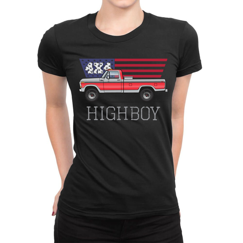 Highboy Combination Tu Tone Silver And Red Ladies Fitted T-Shirt by hapkeluciik | Artistshot