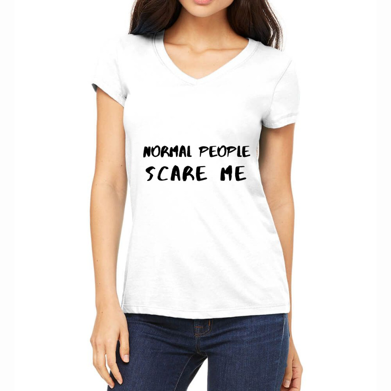 Normal People Scare Me  Ahs Women's V-Neck T-Shirt by JAYWANADAVIS | Artistshot