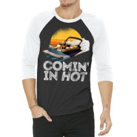 Pontoon Boat Comin In Hot Funny Boating Lake For Dad Tank Top 3/4 Sleeve Shirt | Artistshot