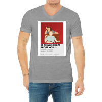 10 Things I Hate About You Minimalist Poster V-neck Tee | Artistshot