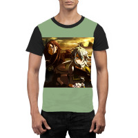 Kirito And Sinon Poster Green Graphic T-shirt | Artistshot