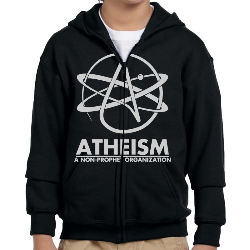 Atheism A Non Prophet Organization Youth Zipper Hoodie by JohnDavidMay | Artistshot