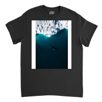 Aerial Of A Lone Humpback Whale In Front Of An Iceberg In Greenland Classic T-shirt | Artistshot