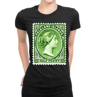 Vintage Falkland Islands Postage Stamp Design Love Ladies Fitted T-shirt | Artistshot