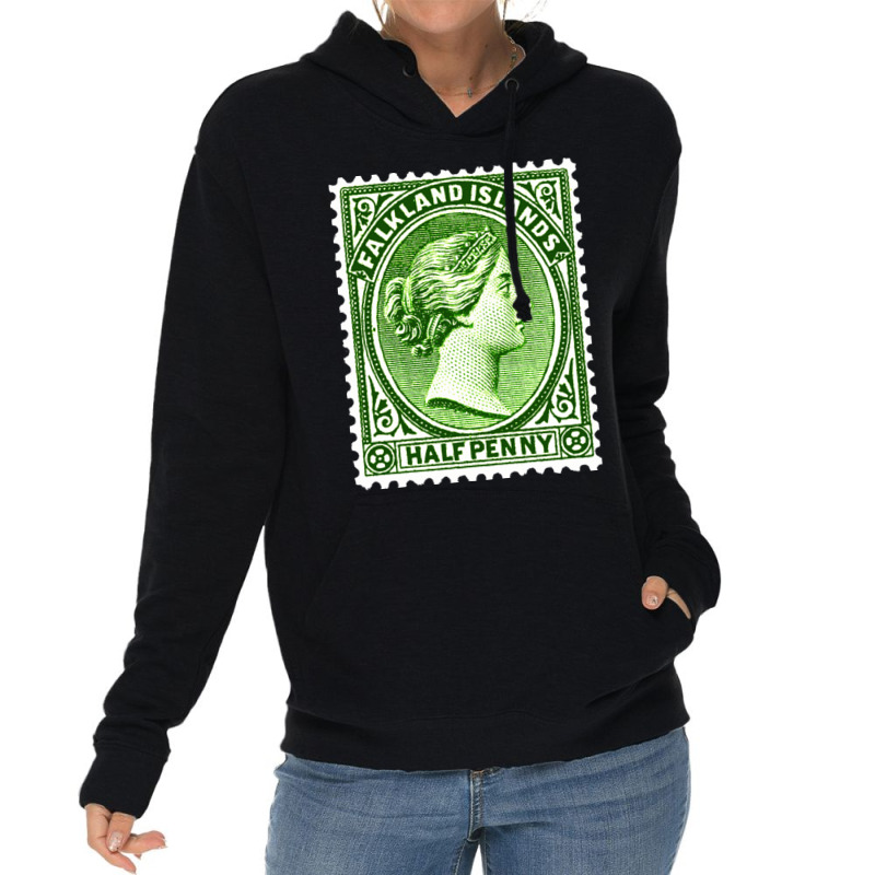 Vintage Falkland Islands Postage Stamp Design Love Lightweight Hoodie by EdieGretchen | Artistshot