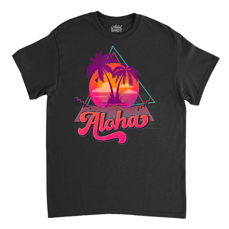 Limited Edition Aloha Hawaii Hawaiian Palm Tree Surf Beach 80s Vacatio Classic T-shirt by haodinhvan1 | Artistshot