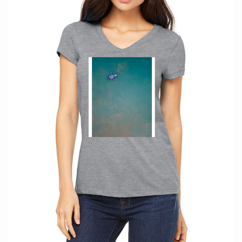 A Minimalism Of A Fishing Boat In The Philippines Women's V-Neck T-Shirt by annisalrimiy | Artistshot