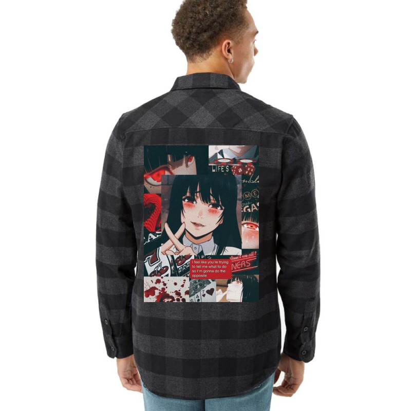 Kakegurui Anime Girl Collage Poster Funny Flannel Shirt | Artistshot