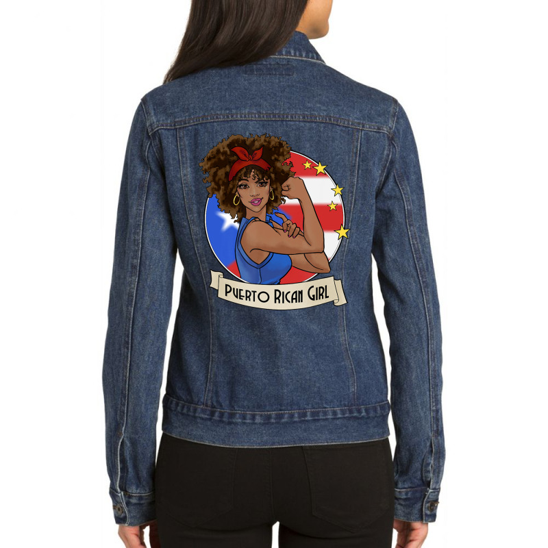 Hot Trend Puerto Rican Girl Strong Puerto Rico Pride Boricua Ladies Denim Jacket by dangduy2 | Artistshot