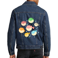 Trending Happy Puffer Fish Men Denim Jacket | Artistshot