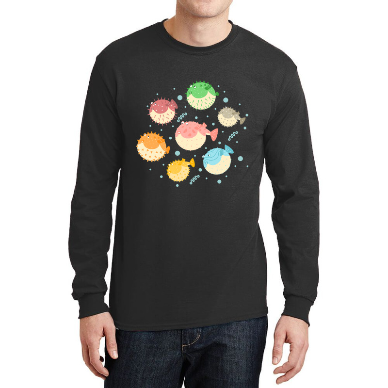 Trending Happy Puffer Fish Long Sleeve Shirts | Artistshot