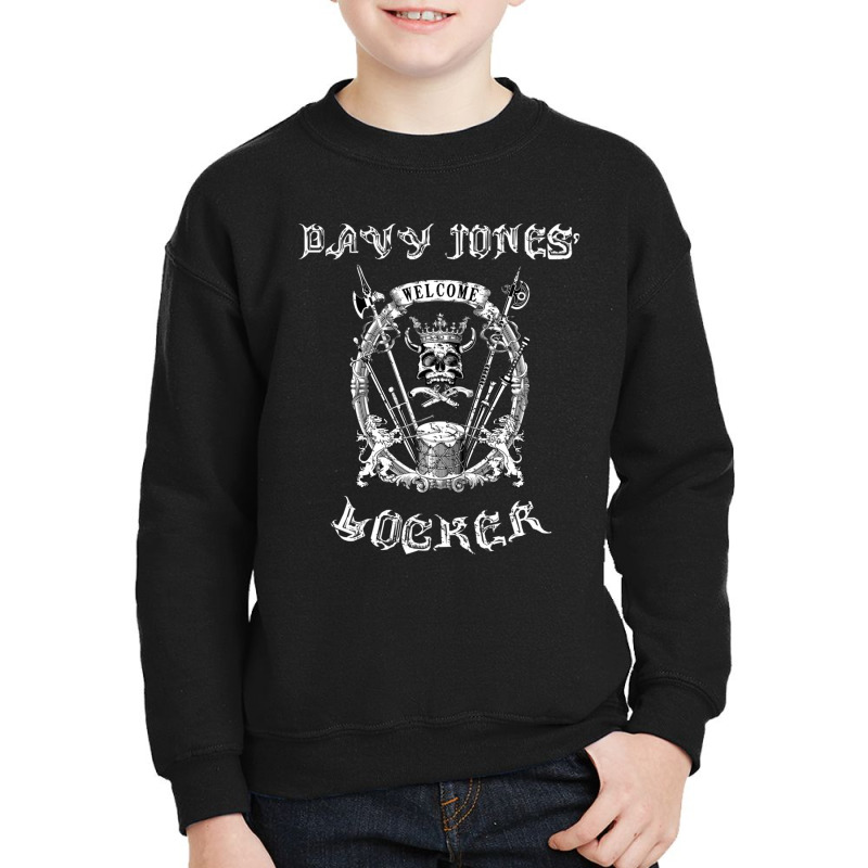 Hot Trend Welcome To Davy Jones Locker Cool Pirate Bottom Of The Sea Youth Sweatshirt by yumgaugeteuda | Artistshot