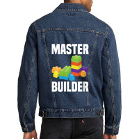 Womens Cool Master Builder Funny Building Blocks Gift Men Women V-neck Men Denim Jacket | Artistshot