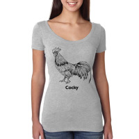 Vintage Rooster Cocky Women's Triblend Scoop T-shirt | Artistshot