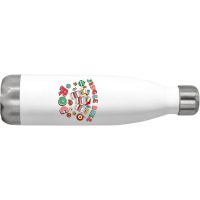 Crna Icu Nurse Christmas, Jingle Bell Roc Xmas Anesthetist Long Sleeve Stainless Steel Water Bottle | Artistshot