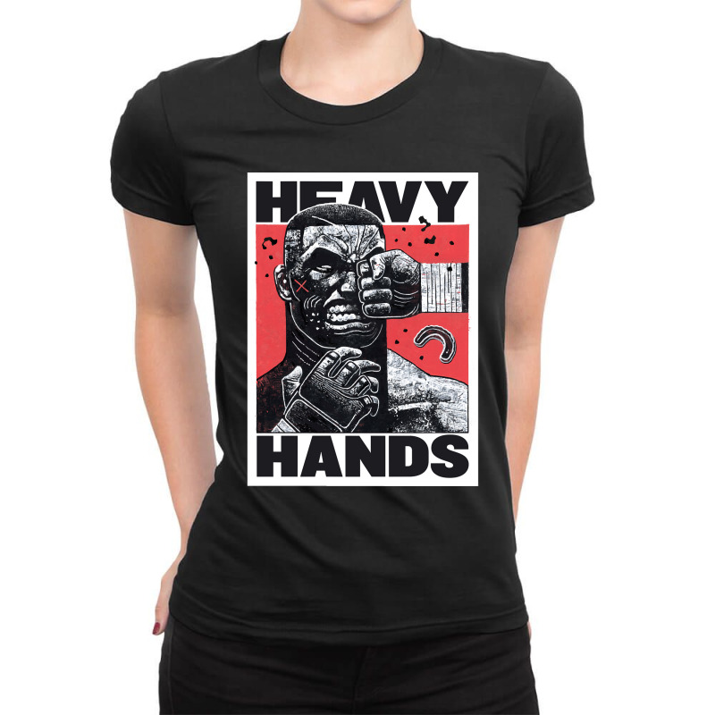 Heavy Hands Graphic By Gian Galang Ladies Fitted T-Shirt by JohnDavidMay | Artistshot