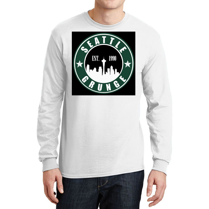 Seattle Grunge Poster Nature Long Sleeve Shirts by vulumagelsyh | Artistshot