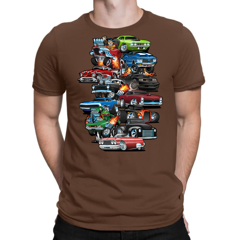 Car Madness Muscle Cars And Hot Rods Cartoon Cute T-shirt | Artistshot