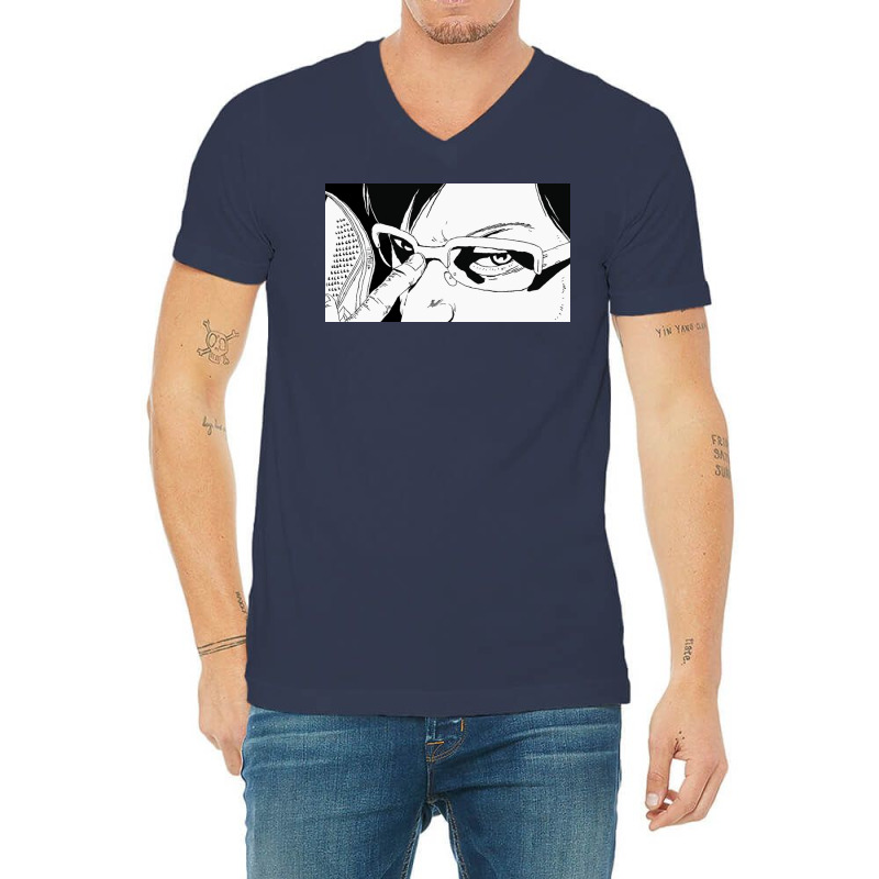 Smile Ping Pong The Animation Poster Blue V-Neck Tee by gelezaconolea | Artistshot