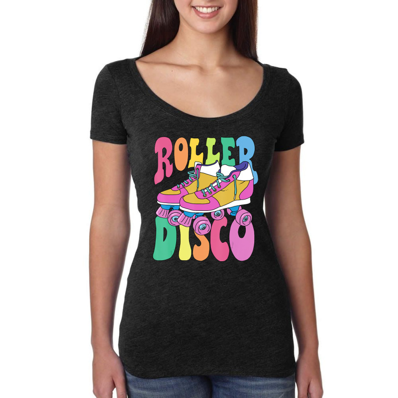 Trending Roller Skate Retro 70s Derby Skater Girl Roller Disco Women's Triblend Scoop T-shirt by michaelyounger19 | Artistshot