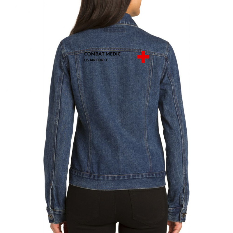 Trending Air Force Medic Air Force Medical Combat Medic Ladies Denim Jacket by quanghuydinh1 | Artistshot