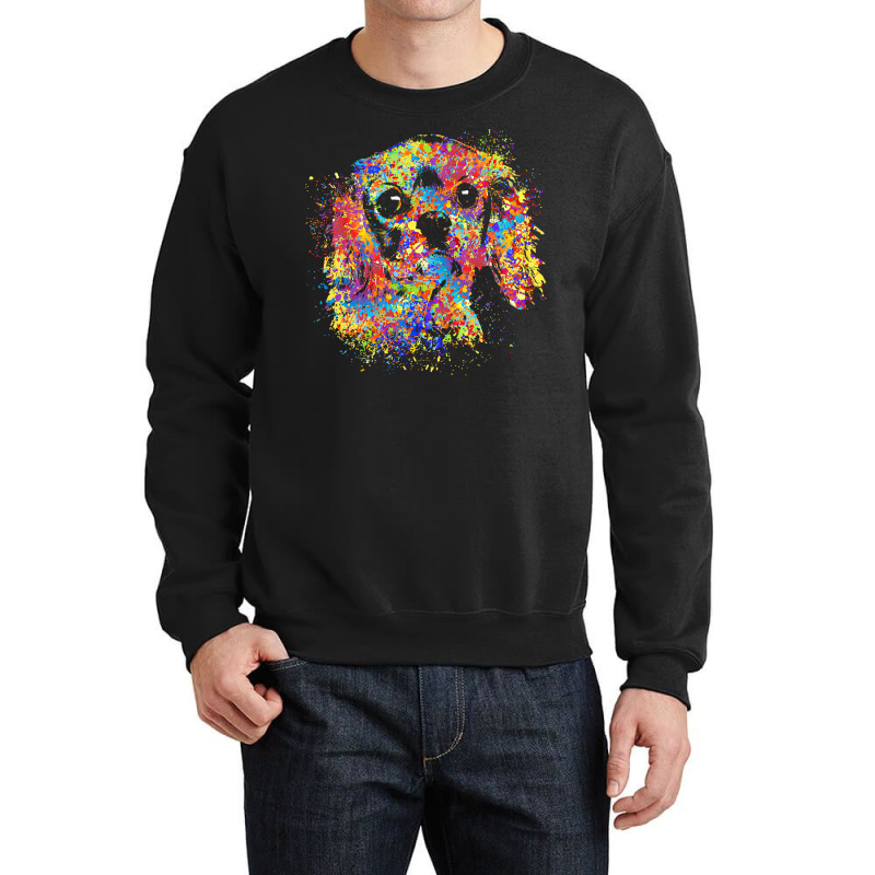 Cavalier King Charles Spaniel T  Shirt Colorful Cavalier King Charles Crewneck Sweatshirt | Artistshot