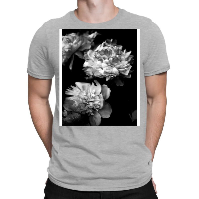 Black And White Peonies T-shirt | Artistshot