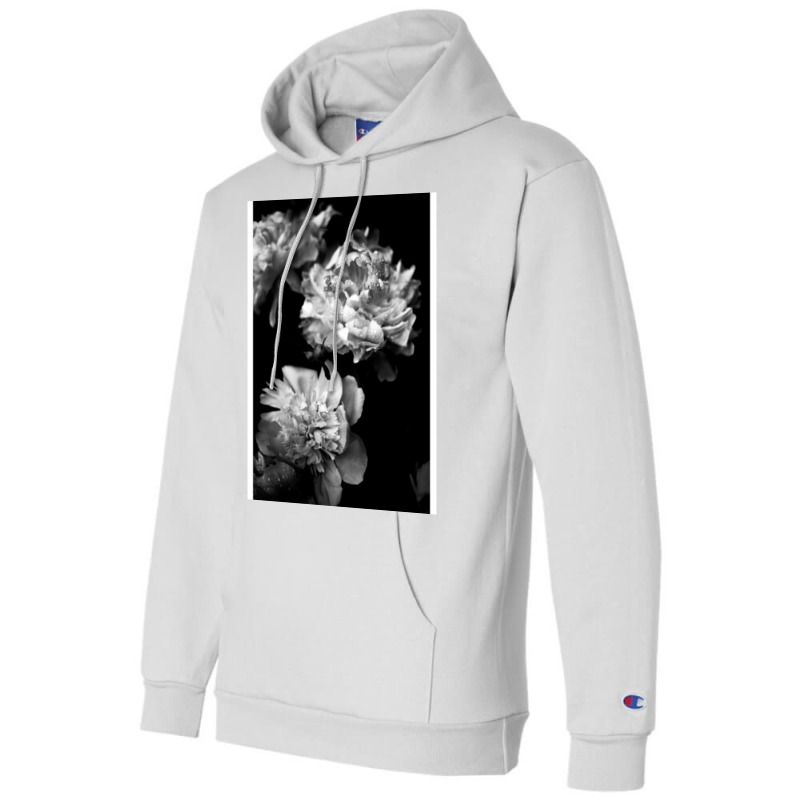 Black And White Peonies Champion Hoodie | Artistshot