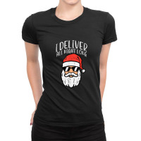 Santa I Deliver All Night Funny Christmas Xmas Adult Naughty Ladies Fitted T-shirt | Artistshot