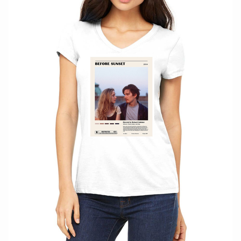 Before Sunset Movie Women's V-Neck T-Shirt by juparridq | Artistshot