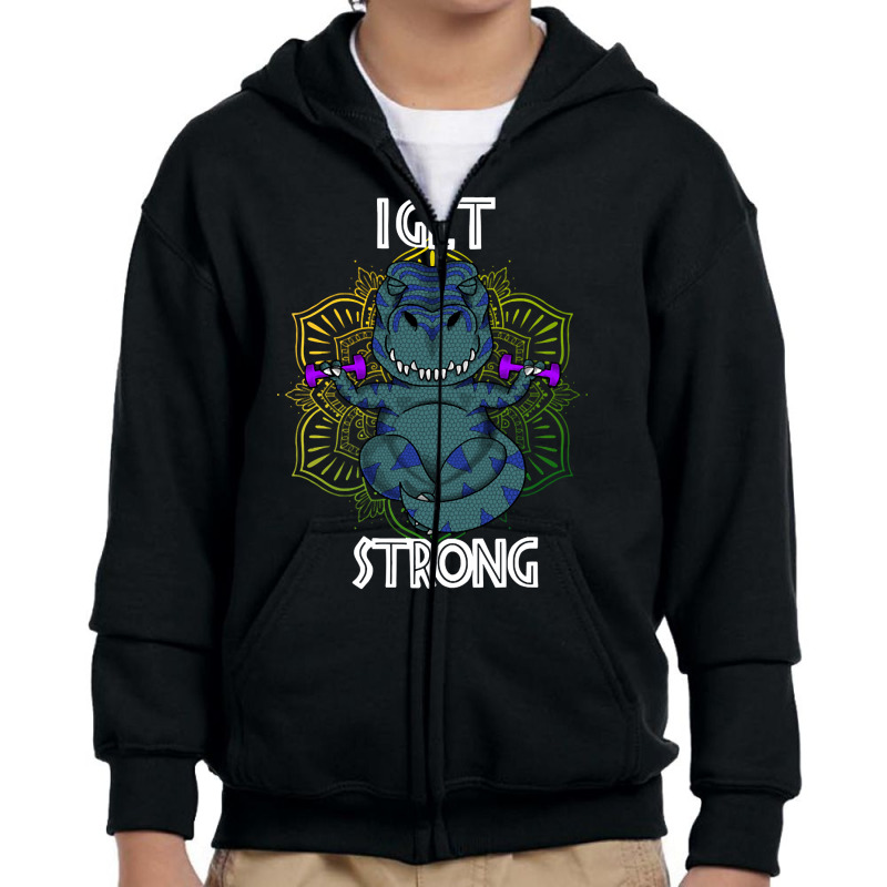 Limited Edition I Get Strong Youth Zipper Hoodie by Rios Arevalo | Artistshot