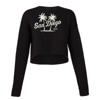 Trending San Diego California Vintage 70s Palm Trees Cropped Sweater | Artistshot