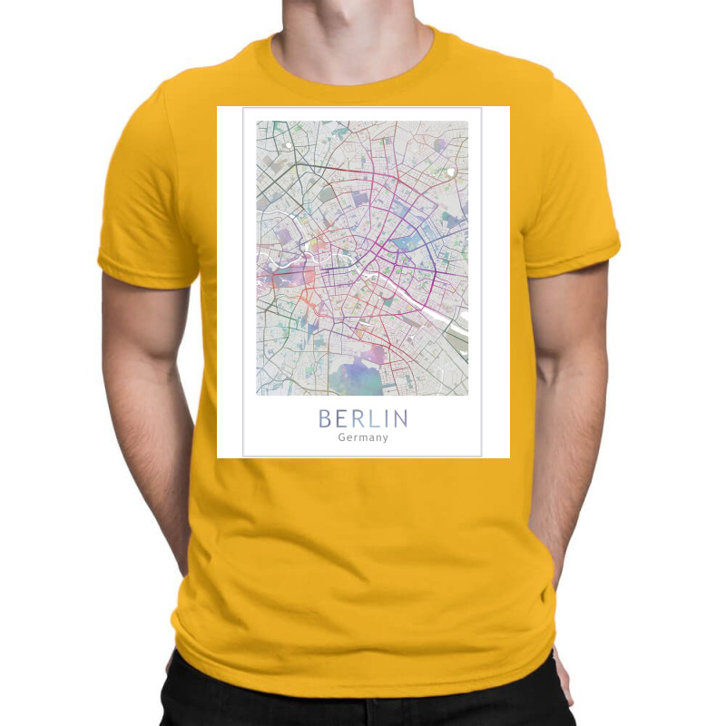 Berlin City Map Europe Germany Travel T-shirt | Artistshot