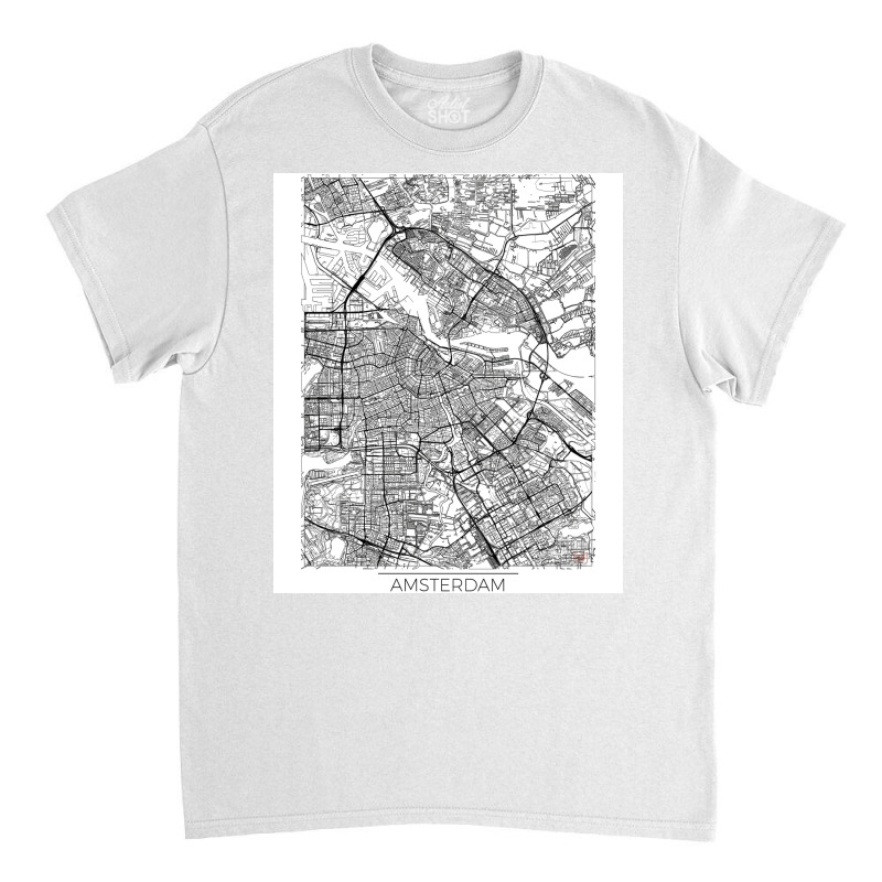 Amsterdam Map Minimal Classic T-shirt by gaoneeliqna3 | Artistshot