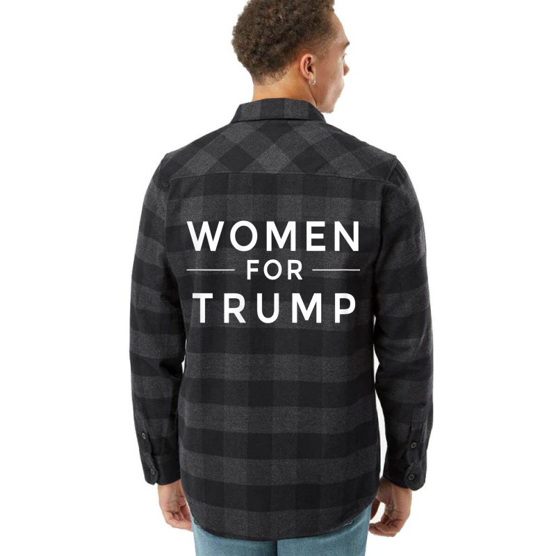 Womens Women For Trump 2020 Pink Tee Flannel Shirt | Artistshot