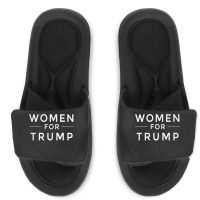 Womens Women For Trump 2020 Pink Tee Slide Sandal | Artistshot