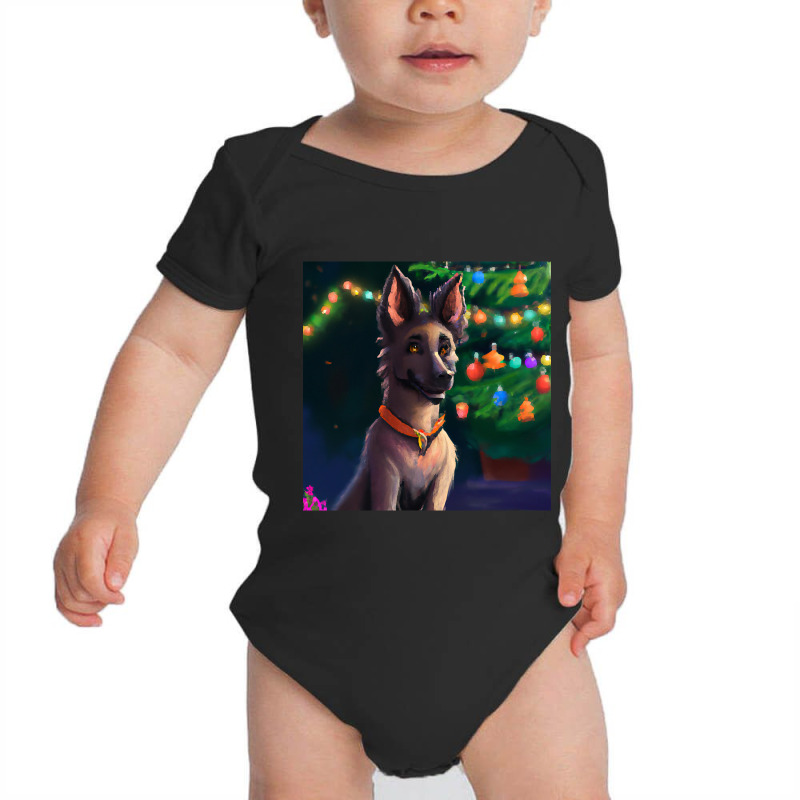 Hot Trend Cute Belgian Shepherd Drawing Baby Bodysuit by Ledford Leslie | Artistshot