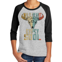 Limited Edition Wild Heart Gypsy Soul Vintage Boho Cow Bull Skull Youth 3/4 Sleeve | Artistshot